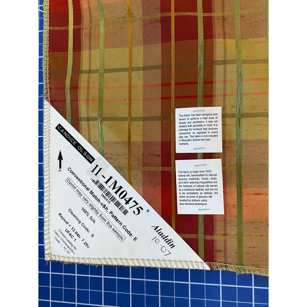 7 Kravet Candice Olson Silk Plaid and Solid Fabric Samples 18